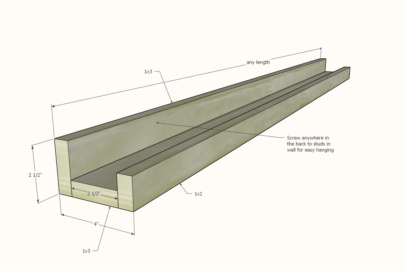 Gallery Ledge Shelves - Image 1