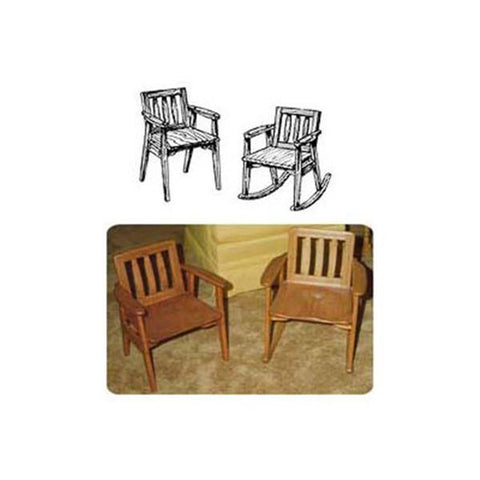 Woodworking Project Paper Plan to Build Child’s Rocker with Arm Chair woodworking plan