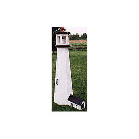 Woodworking Project Paper Plan to Build 5.5′ Lighthouse with Dwelling woodworking plan