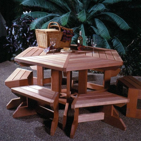 Woodworking Project Paper Plan to Build Picnic Table & Benches - Image 1