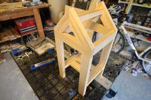 Wood House Plant Stand woodworking plan