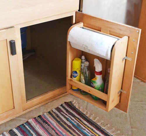 Kitchen Cabinet Door Organizer Paper Towel Holder woodworking plan