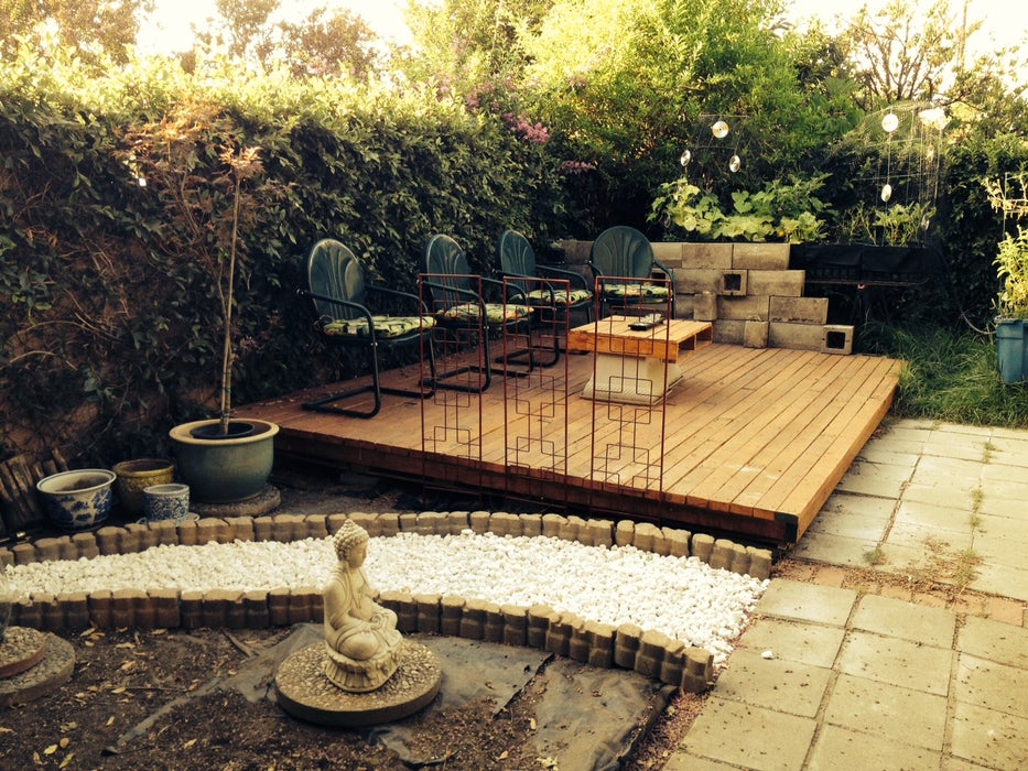 Wood Pallet Backyard Deck - Image 1