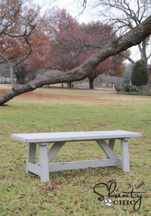 DIY $15 Outdoor Bench! woodworking plan