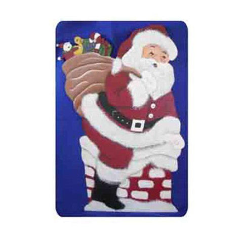 Woodworking Project Paper Plan to Build Country Santa in Chimney - Image 1