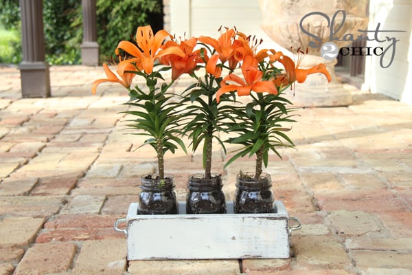 Mason Jar Planter Box for Mother's Day - Image 1