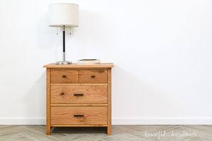 Wide 3 Drawer Nightstand woodworking plan