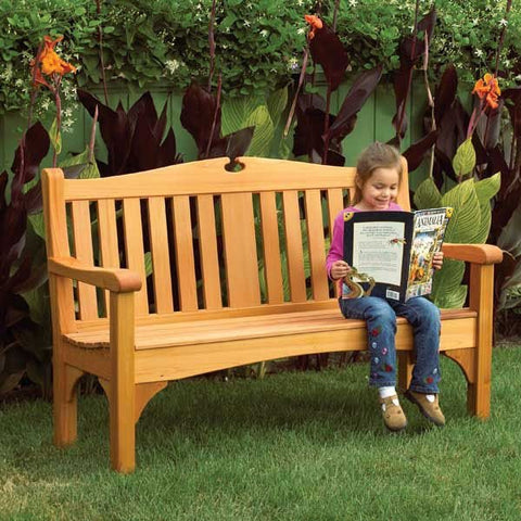 Woodworking Project Paper Plan to Build Comfy Classic Garden Bench woodworking plan