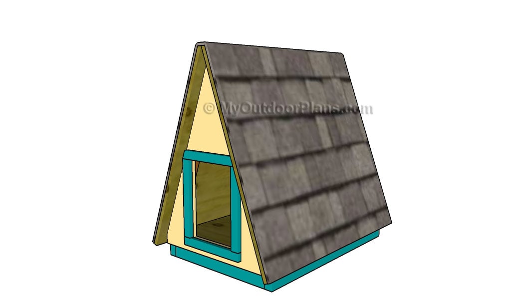 A-FRAME DOG HOUSE PLANS woodworking plan