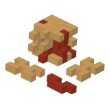 Simple wooden 3D puzzle plan woodworking plan