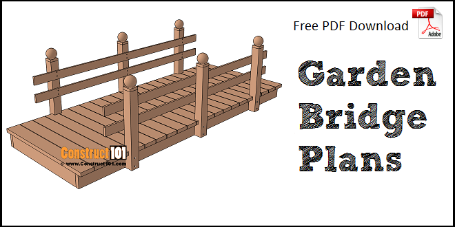 Flat Garden Bridge Plans – DIY Landscape Bridge woodworking plan