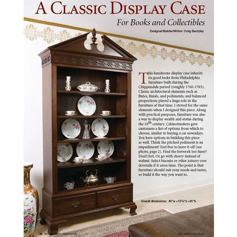 Colonial Bookcase – Downloadable Plan - Image 1