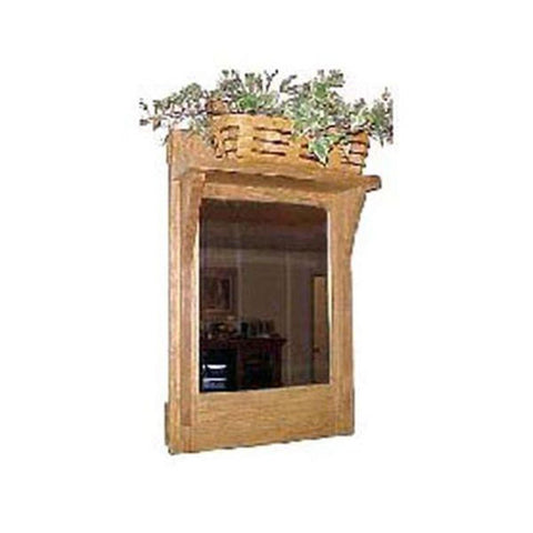 Woodworking Project Paper Plan to Build Hall Mirror with Shelf - Image 1