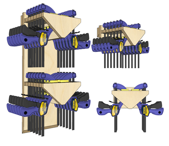 French Cleat Bar Clamp Organizer – Build Plans