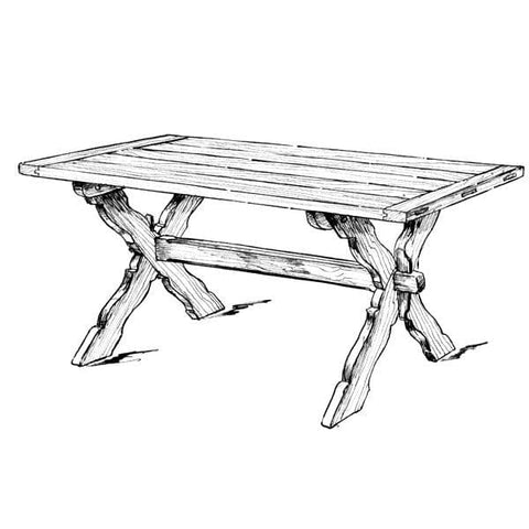 Woodworking Project Paper Plan to Build Sawbuck Dining Table woodworking plan
