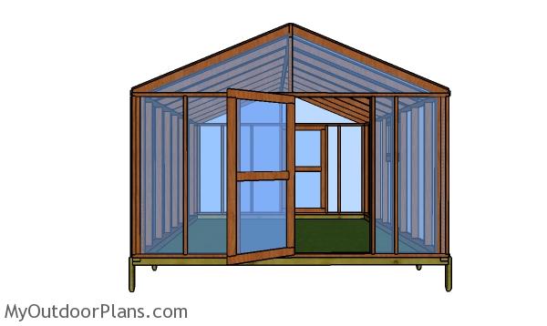 12×16 GREENHOUSE – FREE PDF PLANS woodworking plan