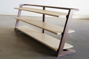 Modern Media Console/ Bookshelf woodworking plan