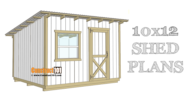10×12 Lean To Shed Plans - Image 1