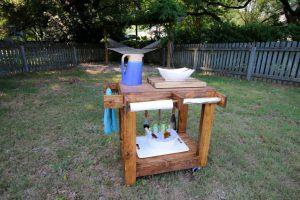 Outdoor Rolling Grill Cart - Image 1
