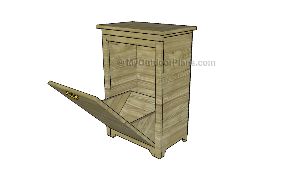 TRASH CABINET PLANS woodworking plan