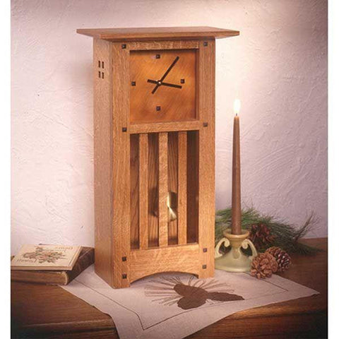 Downloadable Woodworking Project Plan to Build Arts and Crafts Mantle Clock - Image 1