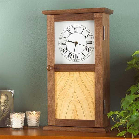 Downloadable Woodworking Project Plan to Build Shaker Clock - Image 1