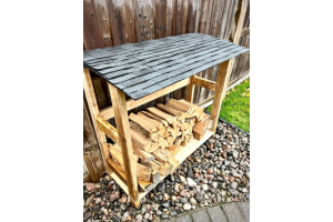 Outdoor Firewood Storage Rack woodworking plan