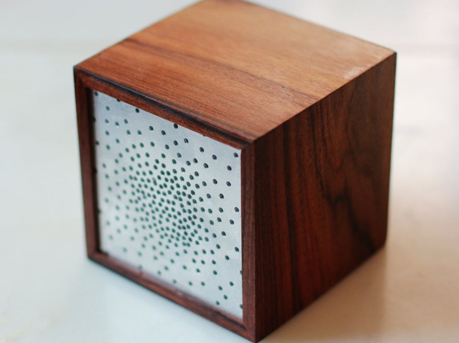 Wireless Retro Cube Speaker W/ Rosewood - Image 1