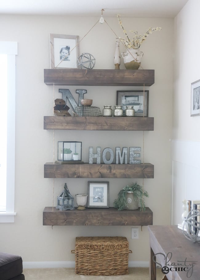 DIY Floating Shelves with Pulleys - Image 1
