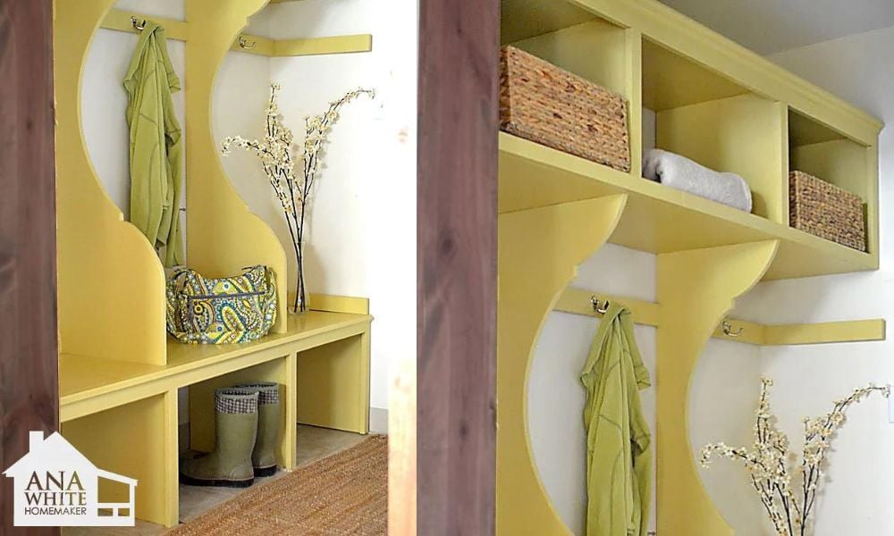 Modern Cottage Mudroom woodworking plan
