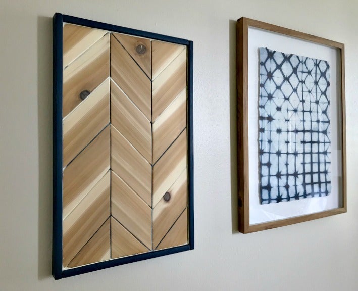 Cedar Chevron Wood Wall Art woodworking plan
