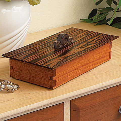 Downloadable Woodworking Project Plan to Build Tabletop Treasure Box - Image 1