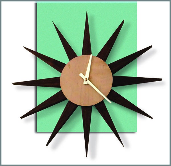 Mid-Century Star Clock Plan woodworking plan