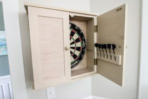 DIY Dartboard Cabinet woodworking plan