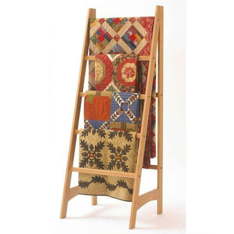 Downloadable Woodworking Project Plan to Build Quilt Ladder - Image 1