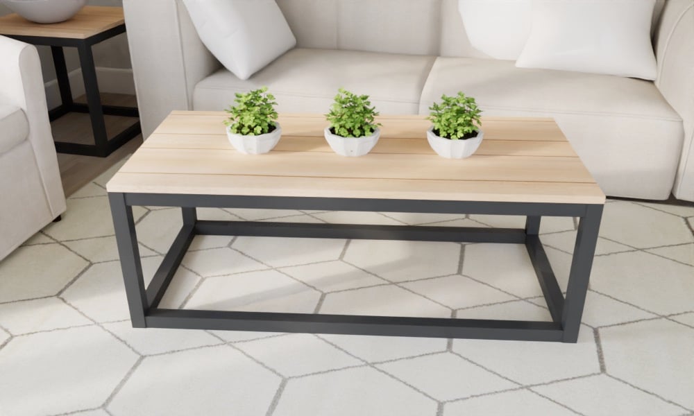 Rectangle Box Frame Coffee Table woodworking plan