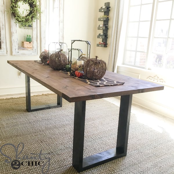 DIY Rustic Modern Dining Table - Image 1