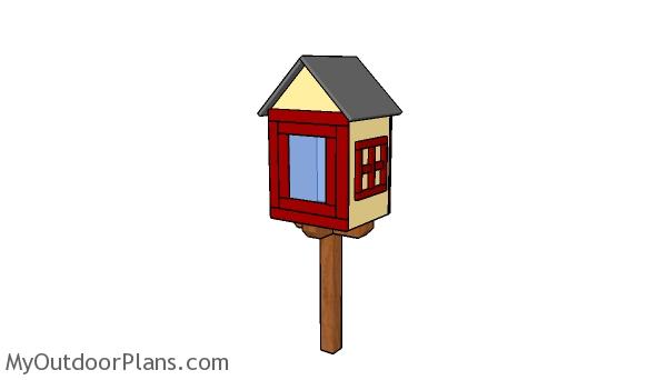 LITTLE FREE LIBRARY HOUSE PLANS woodworking plan