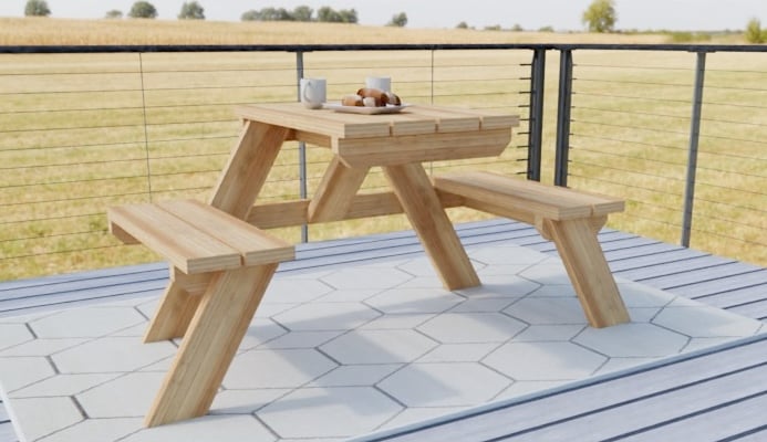 2 Person Picnic Table – Free Plans - Image 1
