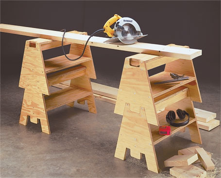 Stacking Sawhorses woodworking plan