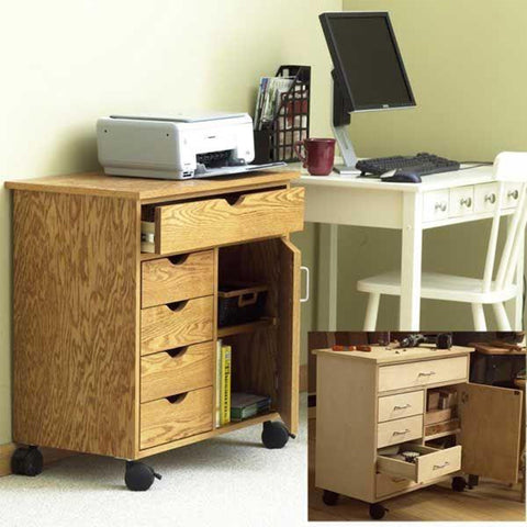 Downloadable Woodworking Project Plan to Build Home/Shop Storage Cart woodworking plan