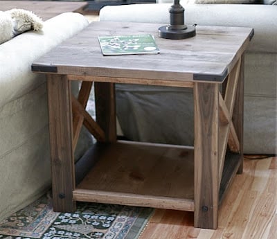 Rustic X End Table - Image 1