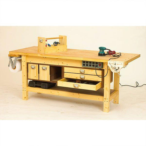 Downloadable Woodworking Project Plan to Build Basic Workbench and 6 Ways to Beef It Up - Image 1
