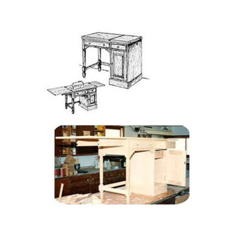 Woodworking Project Paper Plan to Build Sewing Desk - Image 1