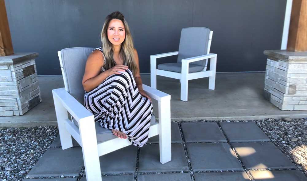 Essential Wood Outdoor Chair Frame for Standard Chair Cushion - Image 1