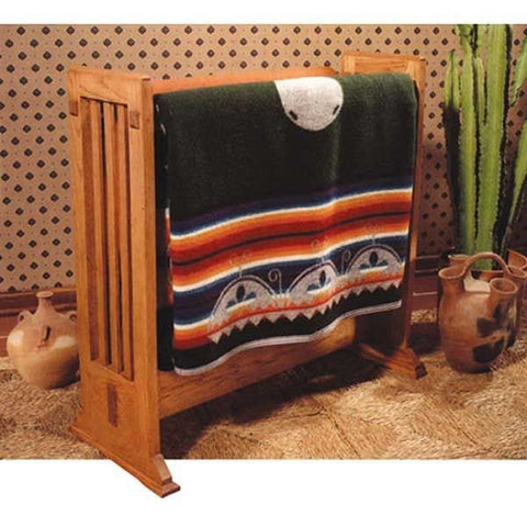 Woodworking Project Paper Plan to Build Arts and Crafts Quilt Rack - Image 1