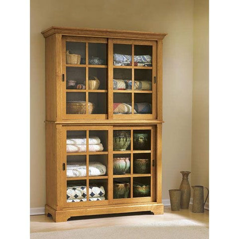 Woodworking Project Paper Plan to Build Sliding-Door Cupboard - Image 1