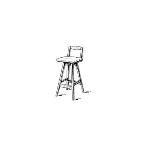 Woodworking Project Paper Plan to Build Swivel Bar Stool with Back - Image 1