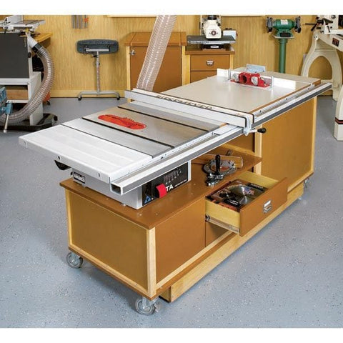 Woodworking Project Paper Plan to Build Mobile Sawing & Routing Center - Image 1