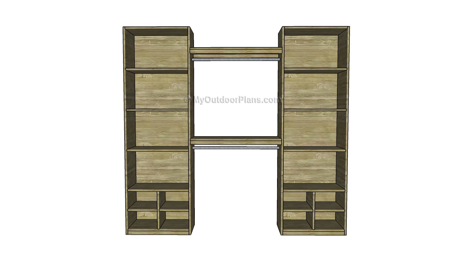 CLOSET ORGANIZER PLANS woodworking plan